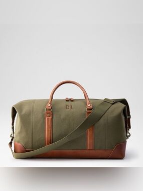 Mark & Graham Canvas and Leather Weekender Bag